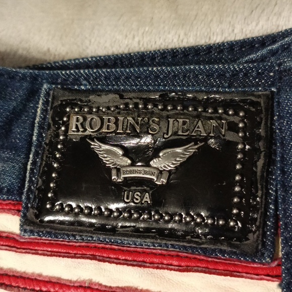 COPY - Robin's Jean distress with sequin stars July 4th  stars, red, white, blu… - Picture 12 of 16